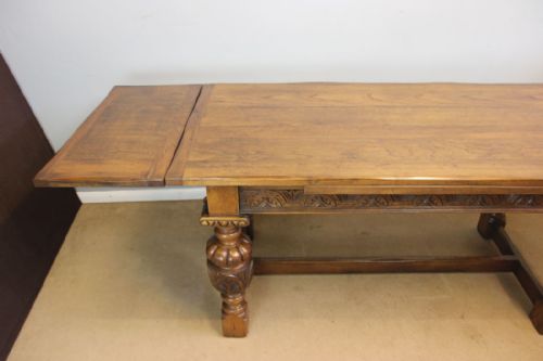 OAK DRAW LEAF TABLE FARMHOUSE EXTENDING DINING TABLE - ADDITIONAL PHOTO 10