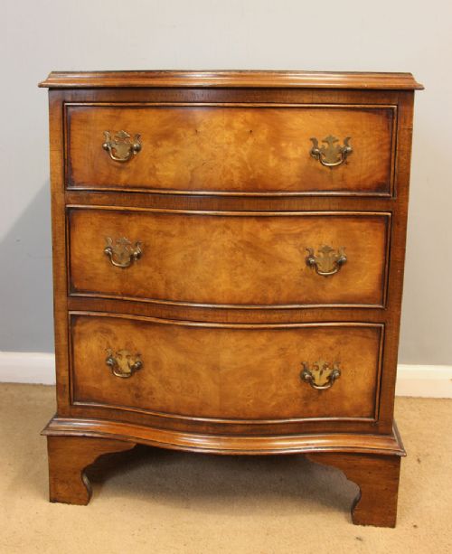 Small Serpentine Chest of Three Drawers
