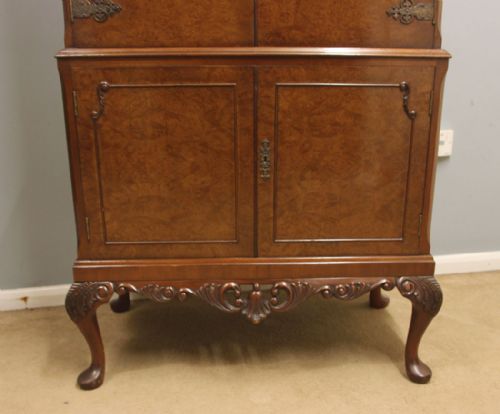 ANTIQUE WALNUT COCKTAIL DRINKS CABINET - ADDITIONAL PHOTO 8