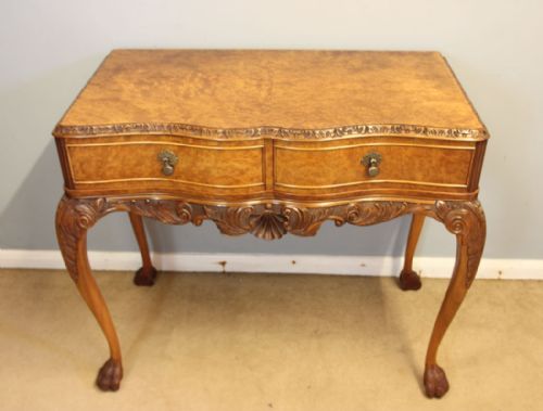Quality Burr Walnut Serving Side Table