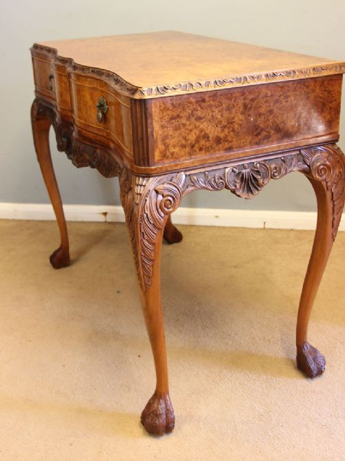 fig 2. Quality Burr Walnut Serving Side Table