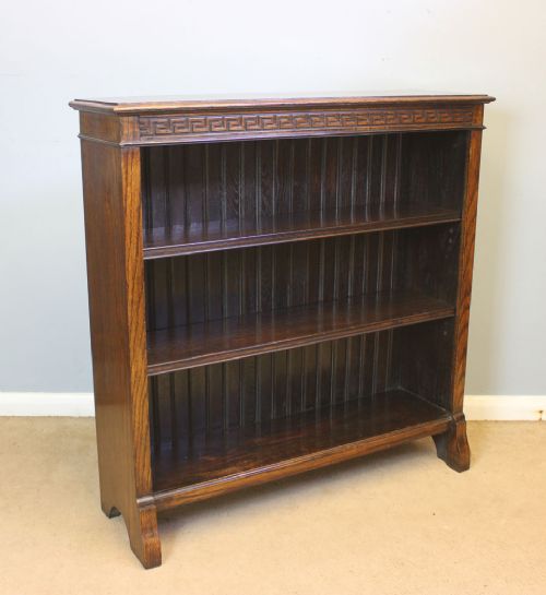 Antique Oak Open Bookcase