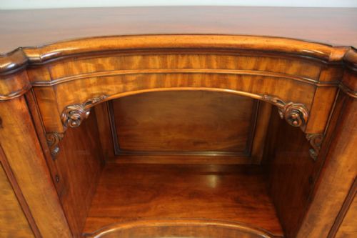 ANTIQUE VICTORIAN MAHOGANY BREAKFRONT CHIFFONIER SIDEBOARD BASE - ADDITIONAL PHOTO 3