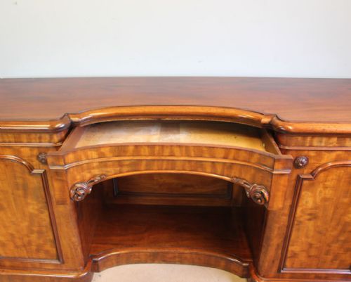 ANTIQUE VICTORIAN MAHOGANY BREAKFRONT CHIFFONIER SIDEBOARD BASE - ADDITIONAL PHOTO 7