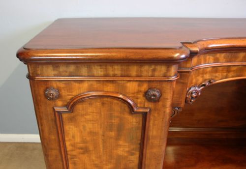 ANTIQUE VICTORIAN MAHOGANY BREAKFRONT CHIFFONIER SIDEBOARD BASE - ADDITIONAL PHOTO 10