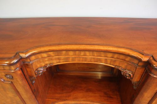 ANTIQUE VICTORIAN MAHOGANY BREAKFRONT CHIFFONIER SIDEBOARD BASE - ADDITIONAL PHOTO 12