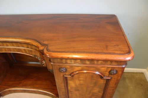 ANTIQUE VICTORIAN MAHOGANY BREAKFRONT CHIFFONIER SIDEBOARD BASE - ADDITIONAL PHOTO 13
