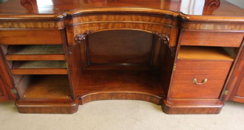 ANTIQUE VICTORIAN MAHOGANY BREAKFRONT CHIFFONIER SIDEBOARD BASE - ADDITIONAL PHOTO 17