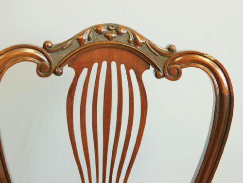 ANTIQUE MAHOGANY BEDROOM SINGLE SIDE CHAIR - ADDITIONAL PHOTO 3