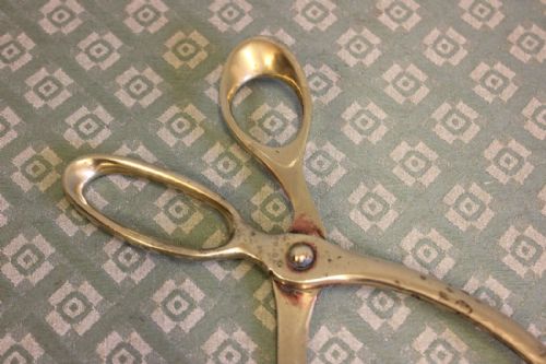 ANTIQUE BRASS FIRESIDE TRIVET TONGS - ADDITIONAL PHOTO 4