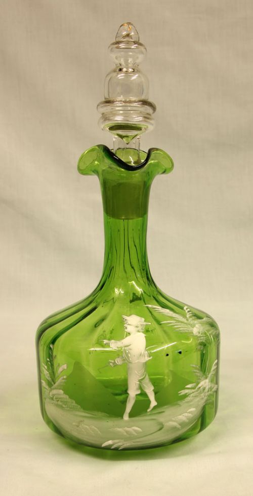 Antique Mary Gregory Glass Decanter