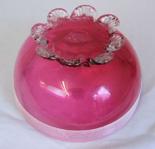 ANTIQUE CRANBERRY GLASS JUG BOWL SET - ADDITIONAL PHOTO 3