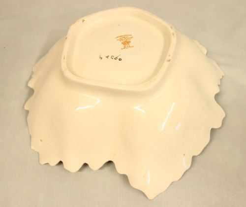ANTIQUE CERAMIC LEAF SHAPE CROWN DEVON SERVING DISH - ADDITIONAL PHOTO 3