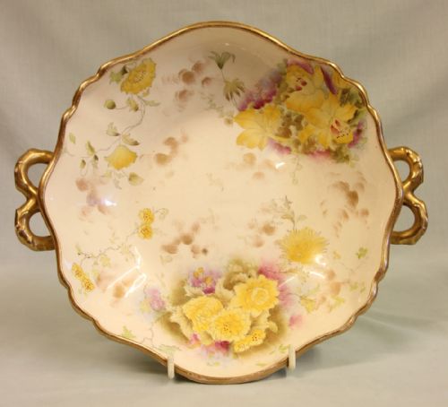 PRETTY ANTIQUE CERAMIC DISH SHAPED BOWL - ADDITIONAL PHOTO 1