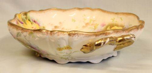 PRETTY ANTIQUE CERAMIC DISH SHAPED BOWL - ADDITIONAL PHOTO 3