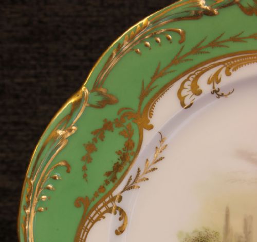 ANTIQUE PORCELAIN 19TH CENTURY CERAMIC DESSERT CABINET PLATE - ADDITIONAL PHOTO 4