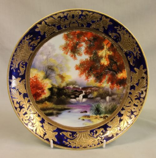 ANTIQUE PORCELAIN NORITAKE CABINET PLATE - ADDITIONAL PHOTO 3