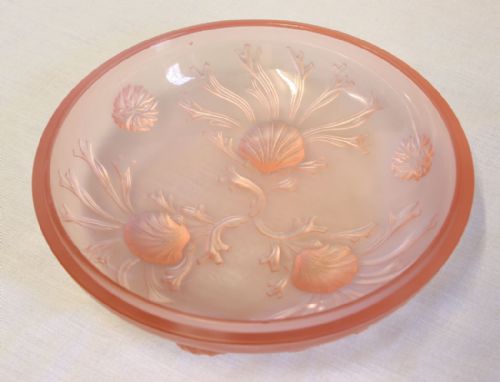 SATIN PINK GLASS POWDER BOWL - ADDITIONAL PHOTO 2