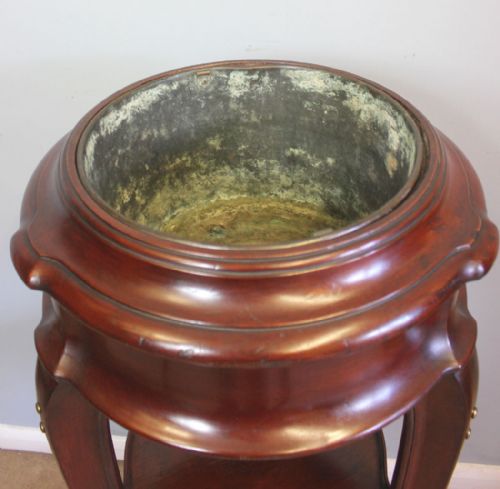 ANTIQUE MAHOGANY JARDINIRE PLANT STAND - ADDITIONAL PHOTO 5