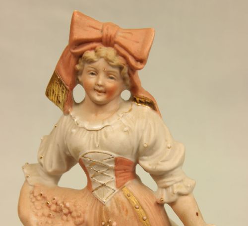 PAIR OF BISQUE FIGURINES OF GIRL BOY - ADDITIONAL PHOTO 3
