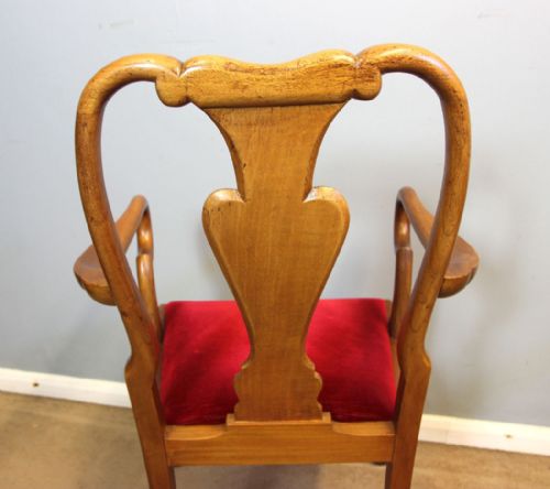 ANTIQUE SET OF EIGHT QUEEN ANNE STYLE WALNUT DINING CHAIRS - ADDITIONAL PHOTO 11
