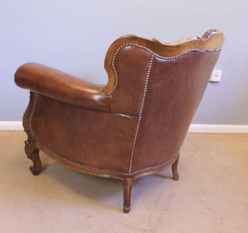 SUPERB LIBRARY BUTTONED LEATHER ARMCHAIR - ADDITIONAL PHOTO 6