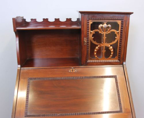 ARTS CRAFTS MAHOGANY WRITING DESK BUREAU - ADDITIONAL PHOTO 11