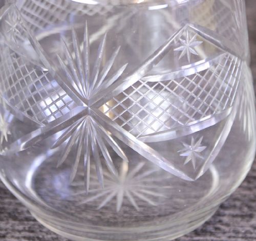 ANTIQUE CUT GLASS BISCUIT BARREL - ADDITIONAL PHOTO 2