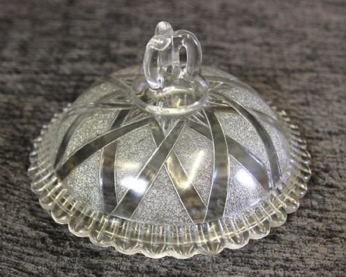 ANTIQUE PRESSED GLASS BISCUIT BARREL JAR BY SOWERBY CO - ADDITIONAL PHOTO 1