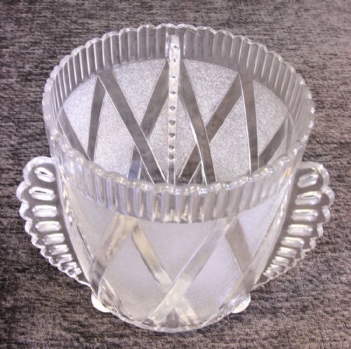 ANTIQUE PRESSED GLASS BISCUIT BARREL JAR BY SOWERBY CO - ADDITIONAL PHOTO 3