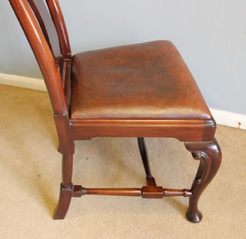 ANTIQUE SET OF FOUR MAHOGANY HIGH BACK DINING CHAIRS - ADDITIONAL PHOTO 5