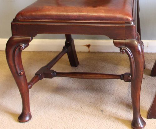 ANTIQUE SET OF FOUR MAHOGANY HIGH BACK DINING CHAIRS - ADDITIONAL PHOTO 10