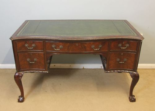 Antique Mahogany Knee Hole Writing Desk