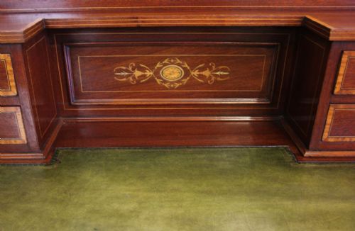 fig 1. Antique Edwardian Ladies Inlaid Mahogany Writing Desk
