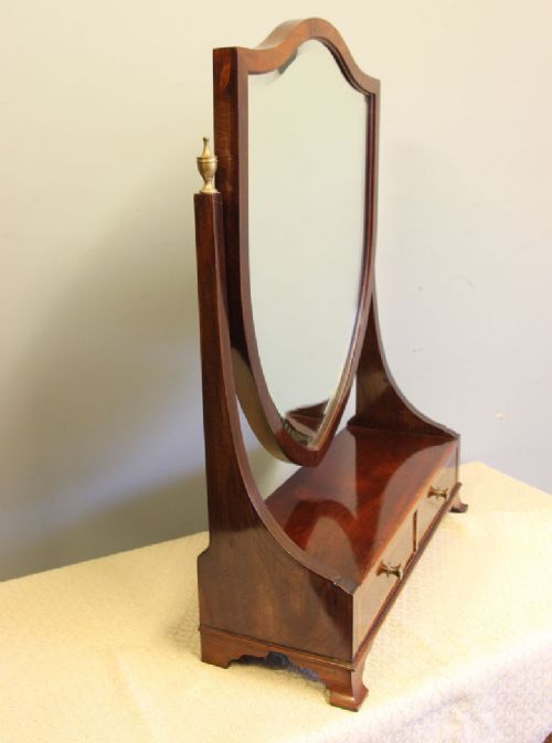 fig 1. Quality Edwardian Inlaid Mahogany Dressing Mirror