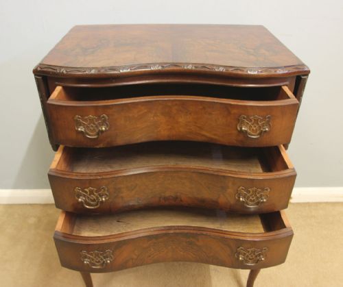 ANTIQUE WALNUT BEDSIDE LAMP SIDE TABLE - ADDITIONAL PHOTO 12