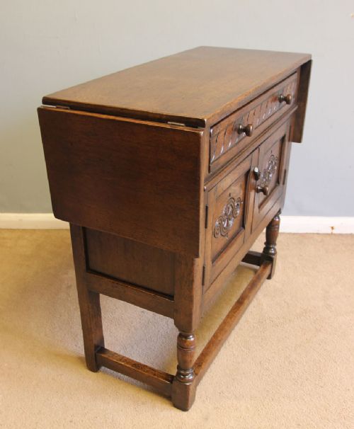 fig 1. Antique Small Oak Side Cabinet