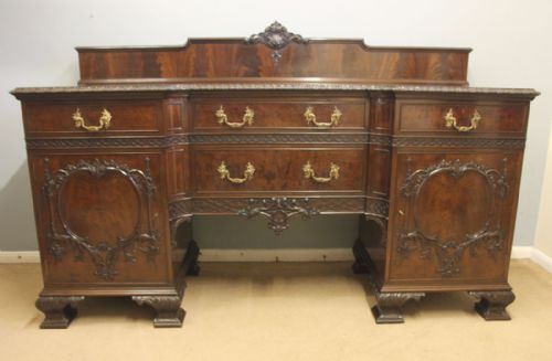 QUALITY ANTIQUE MAHOGANY CHIPPENDALE STYLE SIDEBOARD - ADDITIONAL PHOTO 11