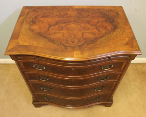 ANTIQUE BURR WALNUT CHEST OF FOUR DRAWERS - ADDITIONAL PHOTO 7