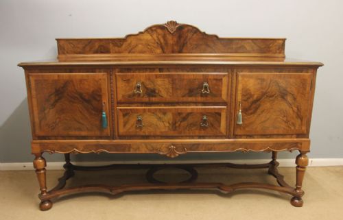 QUALITY ANTIQUE FIGURED WALNUT SIDEBOARD SERVER - ADDITIONAL PHOTO 1