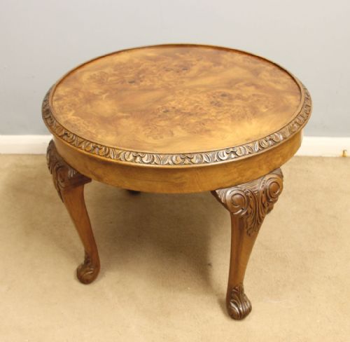 ANTIQUE BURR WALNUT OCCASIONAL COFFEE TABLE - ADDITIONAL PHOTO 1