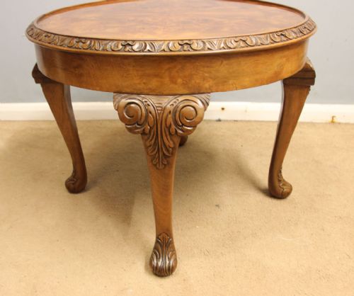 ANTIQUE BURR WALNUT OCCASIONAL COFFEE TABLE - ADDITIONAL PHOTO 3