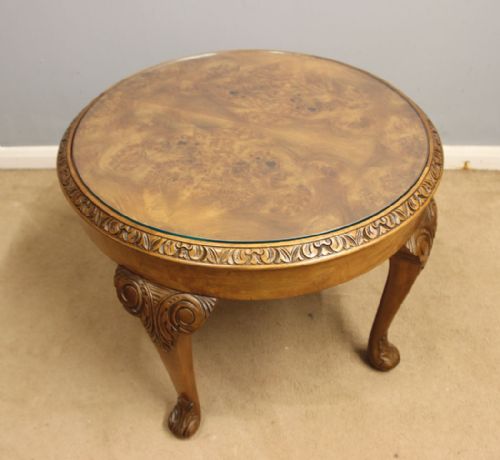 ANTIQUE BURR WALNUT OCCASIONAL COFFEE TABLE - ADDITIONAL PHOTO 5