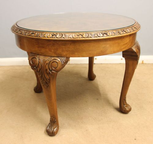 ANTIQUE BURR WALNUT OCCASIONAL COFFEE TABLE - ADDITIONAL PHOTO 6