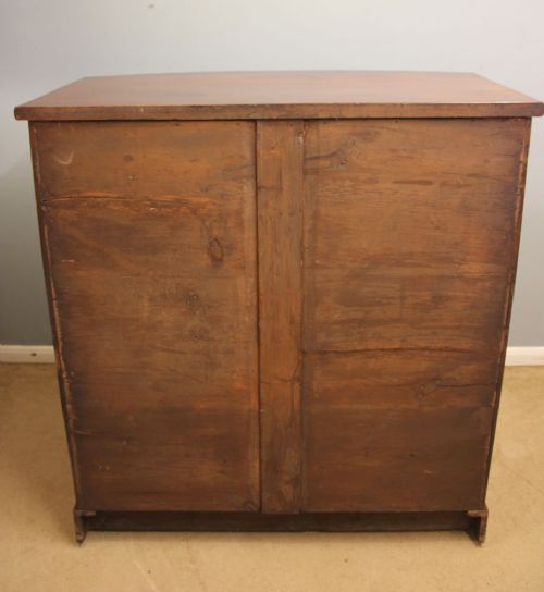 ANTIQUE VICTORIAN MAHOGANY BOW FRONT CHEST OF DRAWERS - ADDITIONAL PHOTO 10