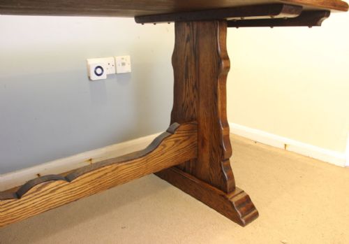 ANTIQUE OAK REFECTORY KITCHEN FARMHOUSE DINING TABLE - ADDITIONAL PHOTO 1