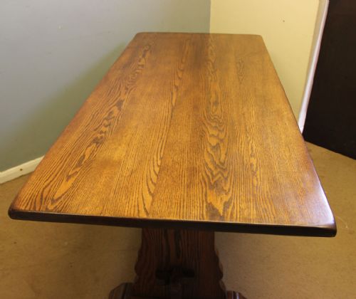 ANTIQUE OAK REFECTORY KITCHEN FARMHOUSE DINING TABLE - ADDITIONAL PHOTO 2