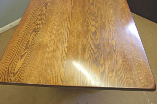 ANTIQUE OAK REFECTORY KITCHEN FARMHOUSE DINING TABLE - ADDITIONAL PHOTO 5