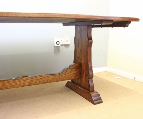 ANTIQUE OAK REFECTORY KITCHEN FARMHOUSE DINING TABLE - ADDITIONAL PHOTO 8