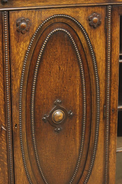 ANTIQUE OAK BOOKCASE - ADDITIONAL PHOTO 2